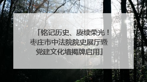 铭记历史、赓续荣光！枣庄市中法院院史展厅暨党建文化墙揭牌启用