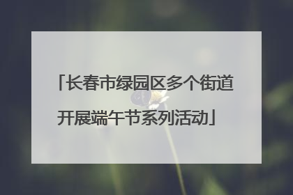 长春市绿园区多个街道开展端午节系列活动