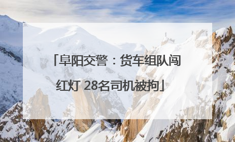 阜阳交警：货车组队闯红灯 28名司机被拘