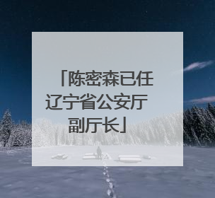 陈密森已任辽宁省公安厅副厅长