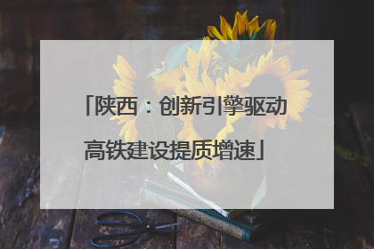 陕西：创新引擎驱动高铁建设提质增速