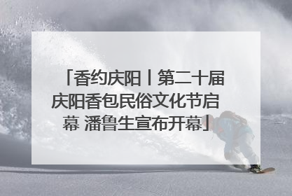 香约庆阳丨第二十届庆阳香包民俗文化节启幕 潘鲁生宣布开幕