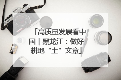 高质量发展看中国｜黑龙江：做好耕地“土”文章