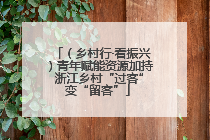 （乡村行·看振兴）青年赋能资源加持 浙江乡村“过客”变“留客”