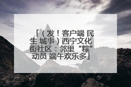 （发！客户端 民生 城事）西宁文化街社区：邻里“粽”动员 端午欢乐多
