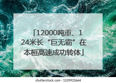 12000吨重、124米长“巨无霸”在本桓高速成功转体