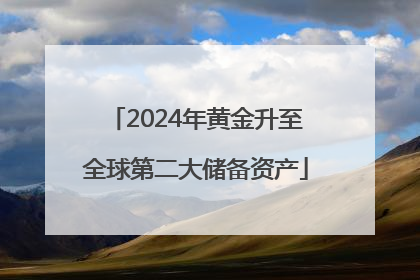 2024年黄金升至全球第二大储备资产