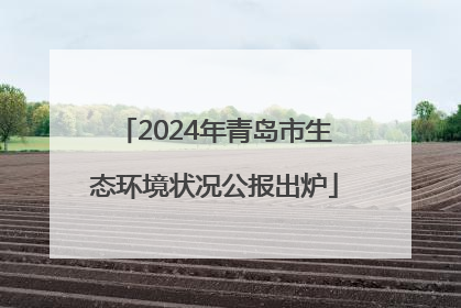 2024年青岛市生态环境状况公报出炉