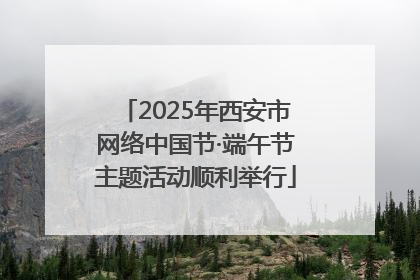 2025年西安市网络中国节·端午节主题活动顺利举行