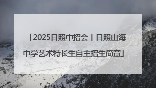 2025日照中招会丨日照山海中学艺术特长生自主招生简章
