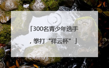 300名青少年选手，拳打“祥云杯”