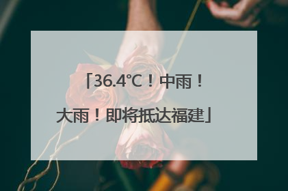 36.4℃！中雨！大雨！即将抵达福建