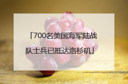 700名美国海军陆战队士兵已抵达洛杉矶