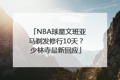 NBA球星文班亚马剃发修行10天？少林寺最新回应